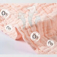 新生兒紗布浴巾套裝,包括 3 件（粉紅色 X1、白色 X1、藍色 X1）厚實柔軟浴毯、吸水包覆床單和床上用品毯子 - 藍色 - 查看 7