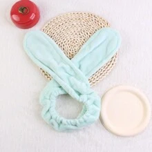 1条女士简约甜美发带，多功能发饰，可用于造型、洗脸、化妆，也可作头巾、吸汗带、发箍，适合秋冬季节度假装扮，优雅围巾，柔软头巾 - 彩色 - 查看 9