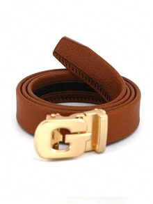 1 條男士腰帶,附字母 G 扣,採用特殊材質製成,寒冷冬季柔軟,適合商務、休閒、戶外穿著,多種顏色組合可供選擇 - 彩色 - 查看 10