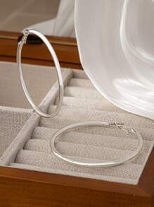 Stylish And Simple Metal Earrings With Versatile Style For Commuting - Earrings - View 6