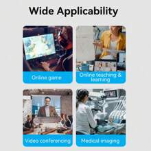 VENTION HDMI 适配器二合一 HDMI 视频采集卡 Type-C/USB-A 转 HDMI-A 高清转换器 OTG 电缆适配器游戏直播录制设备视频收集器兼容相机、Switch、PS4/5、电脑 HDMI 转 Type-C 直播游戏相机 - 灰色 - 查看 6