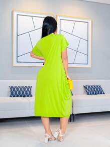 Women Dresses - 青檸色 - 查看 2