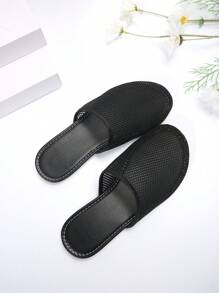 New Arrival European And American Style Plus Size Women's Mesh Embellished Flat Non-Slip Slippers