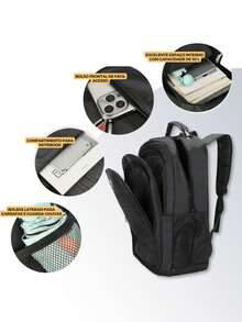 Men Functional Backpacks - 黑色 - 查看 4