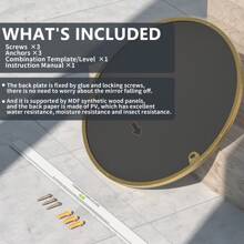 18/30/36/ Inch Bathroom Mirror Make Up Mirror For Wall, Stainless Steel Frame Circle Mirror Wall Mounted Decorative Mirror For Bedroom Living Room Entryway Black/Silver - 金色 - 查看 11