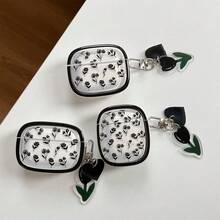 Pastel Earphone Protective Soft Case, Compatible With Apple Airpods1/2 / Airpods Pro/ Airpods 3/ Airpodspro2 - Black - View 2