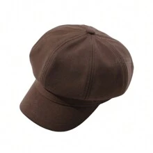 Women Beret Hats Vintage - Rust Brown - View 1