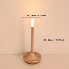 1入可充電led無線桌燈 - 帶有usb充電口的觸控桌燈,適用於卧室,餐廳,酒吧和學習閱讀！ - 金色 - 查看 2