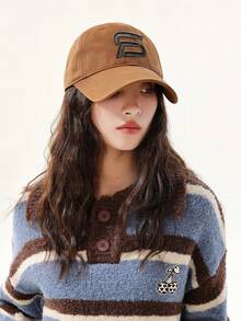 四季原創男女新款棒球帽,韓式風格,防曬,拉提臉部,小字母遮陽帽 - 灰色 - 查看 9