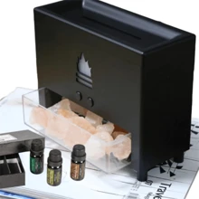 3d Simulation Flame Ultrasonic Humidifier, Aromatherapy Machine, USB Essential Oil Diffuser - Black - View 4