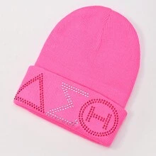 1頂針織透氣中性棒球帽,帶閃亮鑽石裝飾 - 紅色 - 查看 4