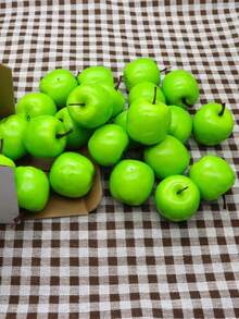 10pcs Artificial Green Apple - Green Apple - View 2