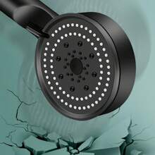 1入組高壓手持式淋浴頭套裝,5種模式噴霧淋浴頭,增壓淋浴頭,啞黑色,手持淋浴頭套裝,五級多功能 - 黑色原色亮面五檔噴霧蓮蓬頭 - 查看 3