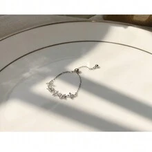 1 件可調節三葉草形開口戒指 - 送給女朋友的最佳情人節禮物,優雅奢華 - 四葉草 - 查看 7