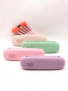 1 Miếng Có thể mang đi Silicone Giá đỡ cọ trang điểm - Mềm mại Và Sành điệu Du lịch Hộp đựng Đối với Dụng cụ Trang điểm , Du lịch Mỹ phẩm Bàn chải Loại vỏ Có thể mang đi Bảo quản đồ trang điểm Cái túi Làm Lưu trữ Công cụ Đối với Nhà  Và Du lịch - Qủa tặng Đối với phụ nữ Túi trang điểm Giá đỡ cọ trang điểm - Nhiều màu - Xem 1