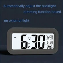 Alarm Clock For Student, Silent Bedside Simple Creative Multifunctional Office Attendance Alarm Clock, Luminous Alarm Clock For Home, Office, School Use 3pcs AAA Batteries Powered (Not Included) - Multicolor - View 4