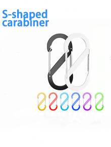 1 PSC S Outdoor Aluminum Alloy 8-Type Buckle, Multifunctional Steel Wire Buckle, Camping Portable Backpack Spring Quick Hanging Lock Buckle, Steel Wire Spring Buckle Used For Luggage, Toys, Water Bottles, Backpacks, Key Buckle Rings, Etc - Large Random Color - View 7