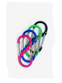 1 PSC S Outdoor Aluminum Alloy 8-Type Buckle, Multifunctional Steel Wire Buckle, Camping Portable Backpack Spring Quick Hanging Lock Buckle, Steel Wire Spring Buckle Used For Luggage, Toys, Water Bottles, Backpacks, Key Buckle Rings, Etc - Large Random Color - View 8