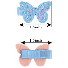 1套/10入少女可愛洋蔥粉色閃爍蝴蝶夾,適合日常使用 - 彩色 - 查看 2
