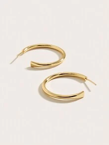 Cici Color 1雙925純銀14k鍍金耳環,女性婚禮派對珠寶禮物 - 金黃色 - 查看 3