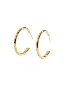 Cici Color 1雙925純銀14k鍍金耳環,女性婚禮派對珠寶禮物 - 金黃色 - 查看 4