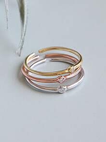 1枚s925銀極簡設計細邊裝飾戒指,非常適合女性日常佩戴或作為送給朋友,家人或長輩的禮物 - 細圈款 - 查看 8