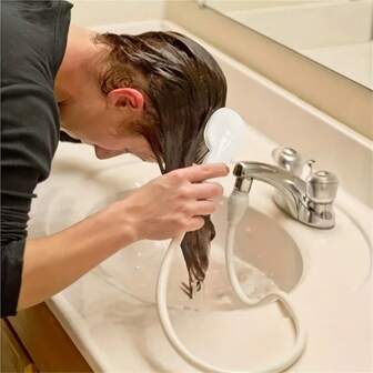 1 pièce Douchette de robinet pour le lavage des cheveux, douche pour animaux de compagnie chat chien, douchette multifonctionnelle, tête de douche pratique et facile à installer, décoration de salle de bain, accessoires de salle de bain