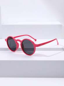 1pc Ladies' Unique Round Shaped Multicolored Fashion Glasses Suitable For Taking Photos - Multicolor - View 7