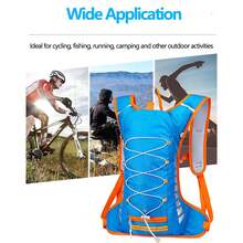 1入藍色尼龍跑步、徒步旅行、自行車、攀登、露營、騎行背包 - 藍色 - 查看 10
