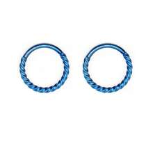 2入組316l不鏽鋼扭轉式鉸鏈式鼻環,適用於女性和男性鼻環,鼻中隔骨軟骨耳洞穿孔珠寶,適用於日常聚會和聚會 - 2pcs - 查看 10