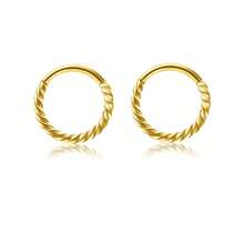 2入組316l不鏽鋼扭轉式鉸鏈式鼻環,適用於女性和男性鼻環,鼻中隔骨軟骨耳洞穿孔珠寶,適用於日常聚會和聚會 - 2pcs - 查看 11