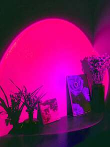 1 Pc Pink Projection Light For Indoor Party Decorations, Ambiance Lighting And Night Lighting - Pink - View 5