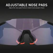 Scvcn 骑行眼镜 男女运动眼镜 适合公路和山地自行车骑行 户外防护眼镜 适合骑行、驾驶、钓鱼、跑步、高尔夫、沙滩和棒球 - 藍白色 - 查看 3