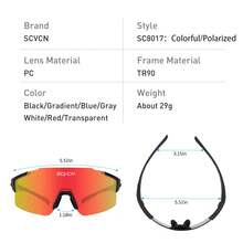 Scvcn 骑行眼镜 男女运动眼镜 适合公路和山地自行车骑行 户外防护眼镜 适合骑行、驾驶、钓鱼、跑步、高尔夫、沙滩和棒球 - 藍白色 - 查看 4