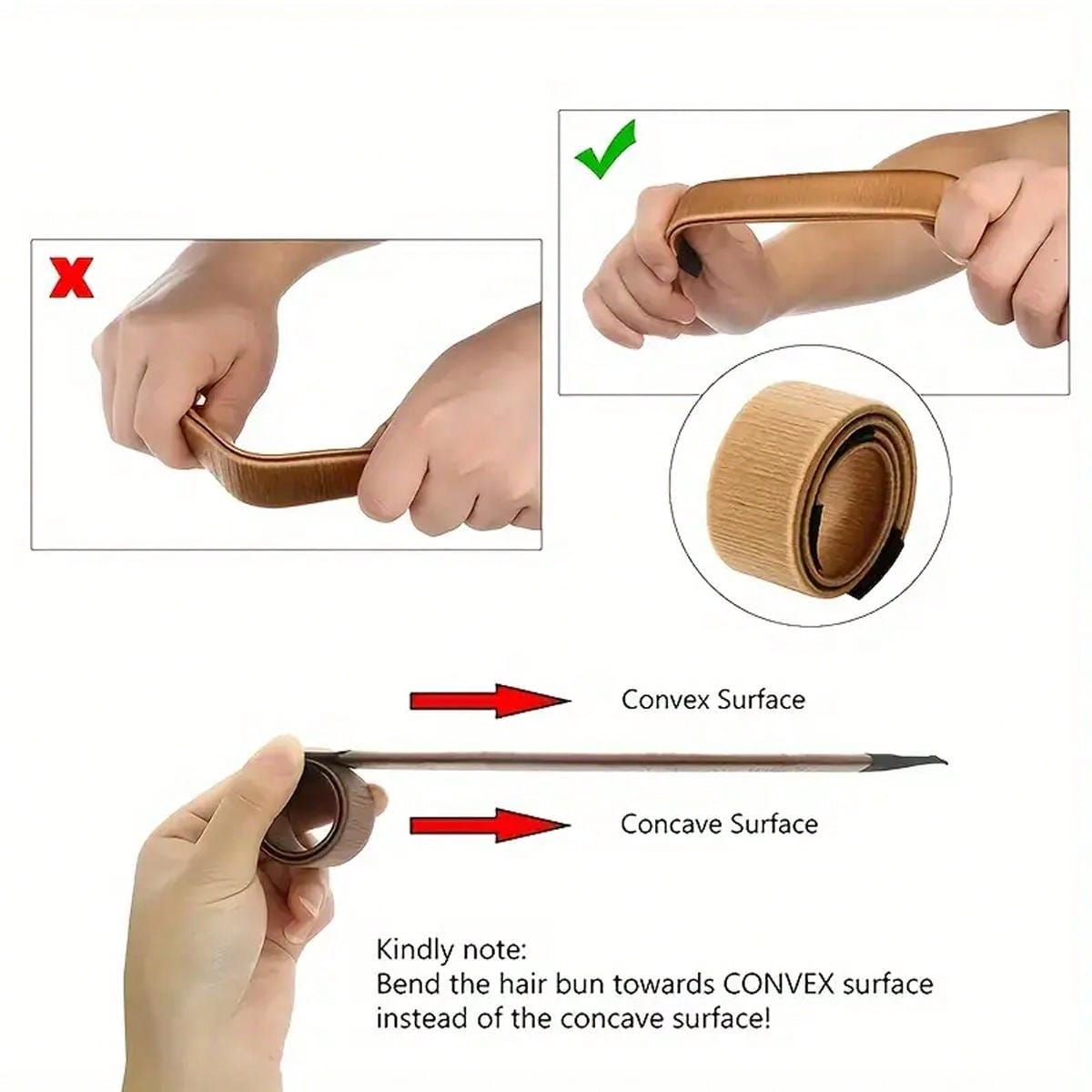 1pc Minimalist Bun Maker Crown Styler Twisted Updo French Curls Magic Hair Bun Maker Fast & Easy