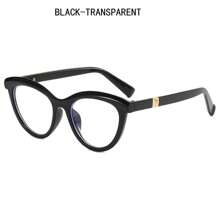 1 件裝防藍光處方眼鏡,男女通用時尚超大眉形光學鏡框,採用下沉式設計 - 彩色 - 查看 7