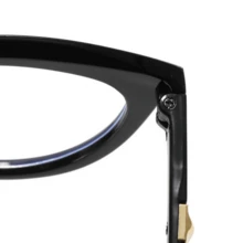 1 件裝防藍光處方眼鏡,男女通用時尚超大眉形光學鏡框,採用下沉式設計 - 彩色 - 查看 6