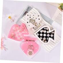 1set Peach-Shaped Storage Box Silicone Mold, Resin Mold For Jewelry Storage, Grid Pattern Mold - White - View 5