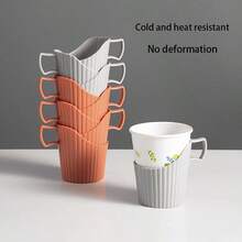 10pcs Household Cup Coaster Made Of Thickened Plastic To Prevent Burns - Multicolor - View 3