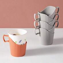10pcs Household Cup Coaster Made Of Thickened Plastic To Prevent Burns - Multicolor - View 9