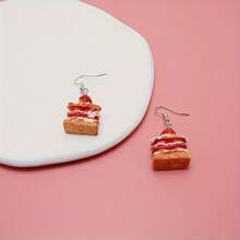 1 Pair Cute Strawberry Cake Earrings, Fun Mori Style Cartoon Women's Earrings - Strawberry - View 4