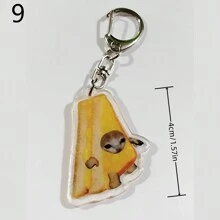1 Pc Food Expression Keychain, Red Sand Sculpture, Everything Can Be A Cat Head, Explosive Backpack Pendant