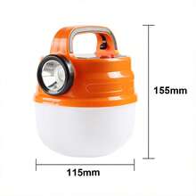 1個便攜式太陽能多功能露營燈,帶led燈和緊急功能,適用於戶外使用 - 藍色 - 查看 1