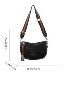 简约、优雅、时尚的新款单肩包，适合上学、通勤、休闲、旅行和户外活动 - 黑色 - 查看 3