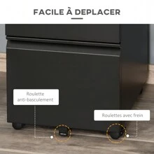 HOMCOM Home Office Cabinets - Negro - Ver 4