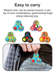 1入組隨機顏色減壓旋轉豆魔術方塊,感官玩具成人減壓緩解焦慮的遊戲掌柄指尖遊戲創意減壓玩具（部分零件可能隨機） - 彩色 - 查看 4