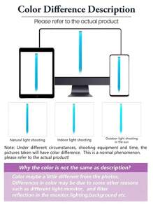 10入組淺藍色多彩夾式假髮延長片,適用於日常穿著、派對、服裝和角色扮演女孩公主派對彩色直髮延長片 22英寸 - 淺藍色 - 查看 9