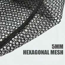 可收縮和可延長的精緻網眼不銹鋼折疊釣魚降落網,附望遠鏡竿,三角形狀,釣魚工具 - 黑色 - 查看 6