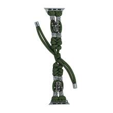 1 件绿色尼龙编织个性化骷髅头表带，兼容 表带 - 綠色 - 查看 9