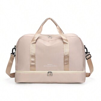 行李假日过夜旅行行李袋大容量健身房运动瑜伽包，医院周末随身手提包，干湿分离，休闲便携式单肩包，带鞋隔层，适用于商务、度假、户外、滑雪、运动健身、学校用产包、学校配件、学校用品